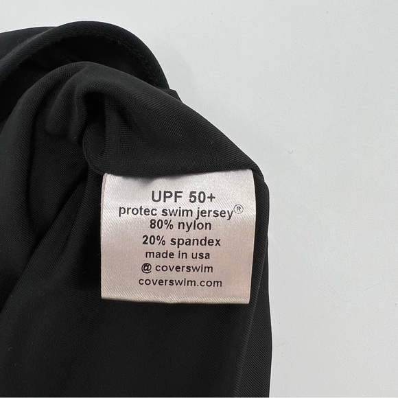 CoverSwim Sleeveless Mock-Neck Swimsuit in Black Size S - Picture 6 of 12